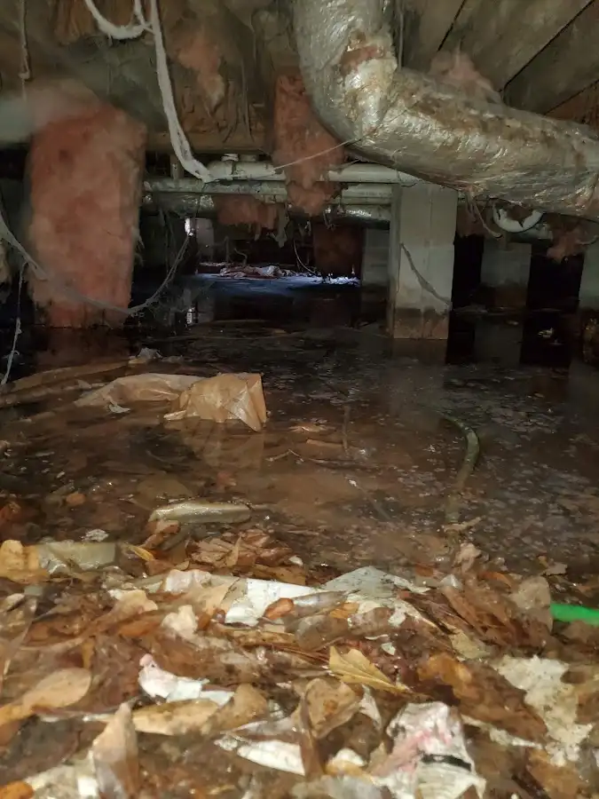 Crawl space flood assessment for Commercial Water Damage Restoration in Gloversville